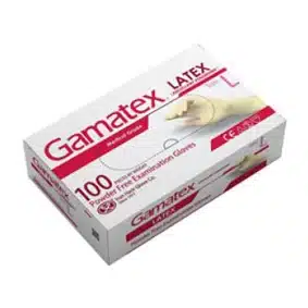 دستکش معاینه لاتکس بدون پودر گاماتکس